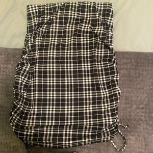 Scrunch Up Checkered Skirt